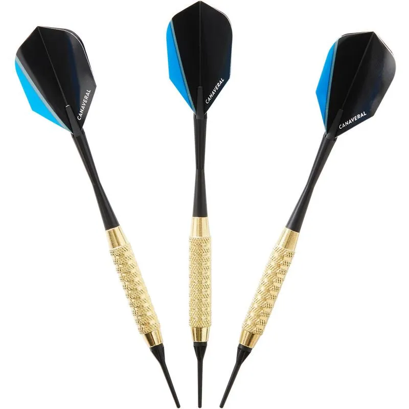 Kit 3 Dardos Soft Tip S120 Canaveral Preto Azul - ÚNICO