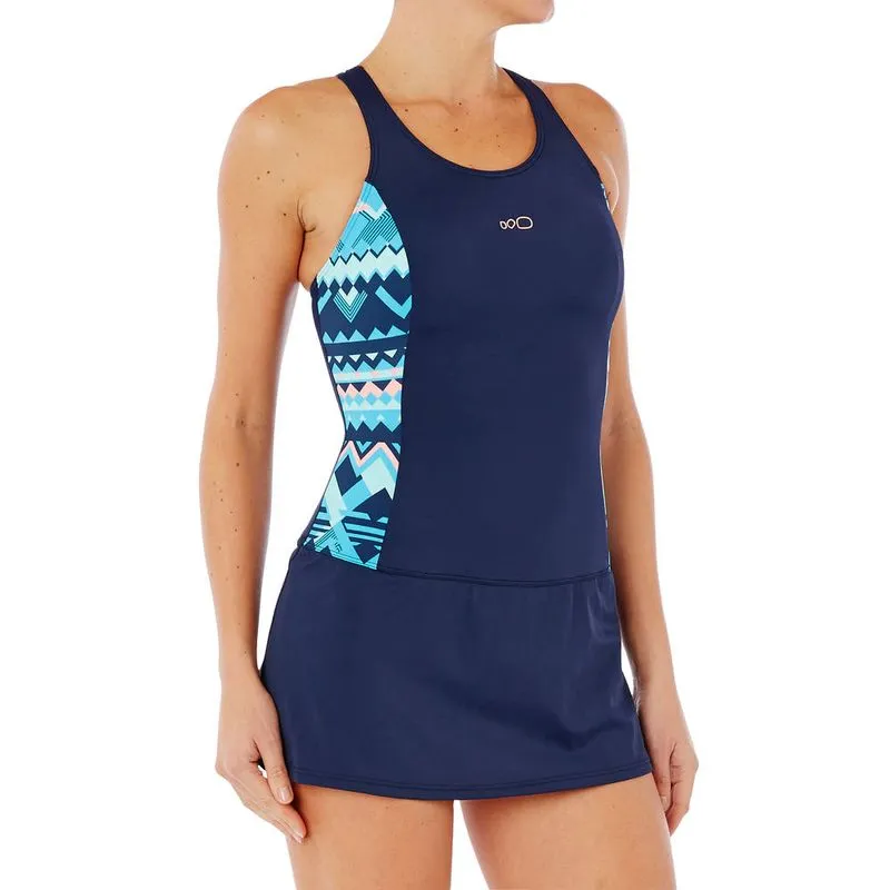 Maiô de Natação com Saia Vega Feminino Nabaiji Azul - 36