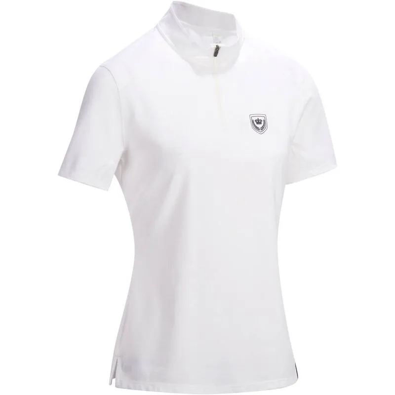 Camisa Polo Hipismo Competição Feminina 500 Fouganza SS PL 500 COMP W S.S POLO, UK 8 - EU 36
