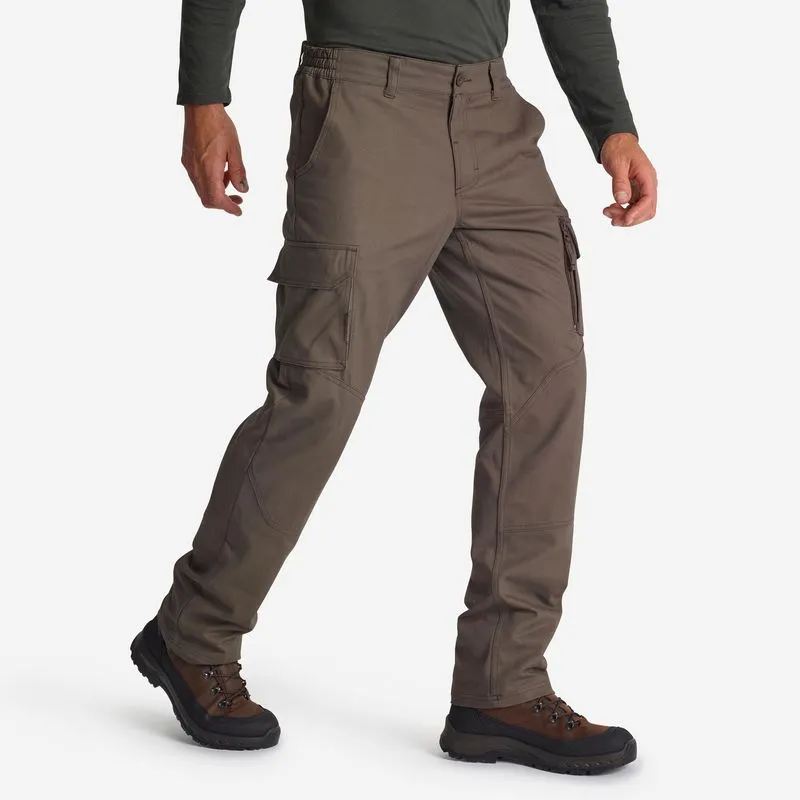 Calça Masculina de Algodão 520 Solognac Marrom Calça Masculina de Natureza Solognac Marrom - M