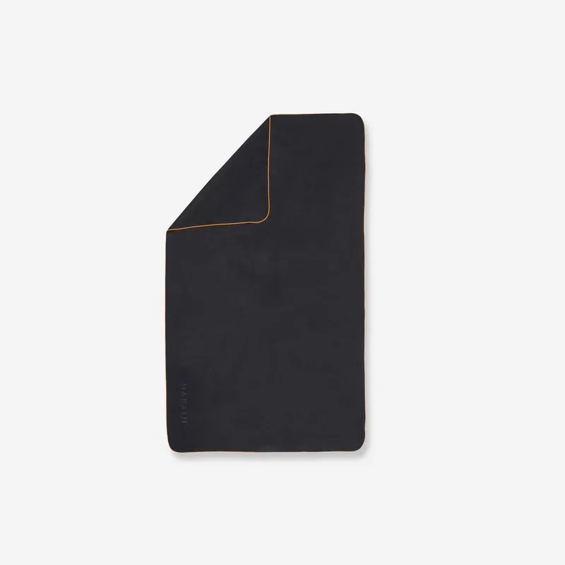 Toalha de natação microfibra cinza escuro tamanho M 60 x 80 cm, Tamanho único