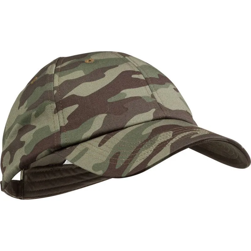 Boné Adulto Natureza Camuflado Solognac Verde - TAMANHO ÚNICO