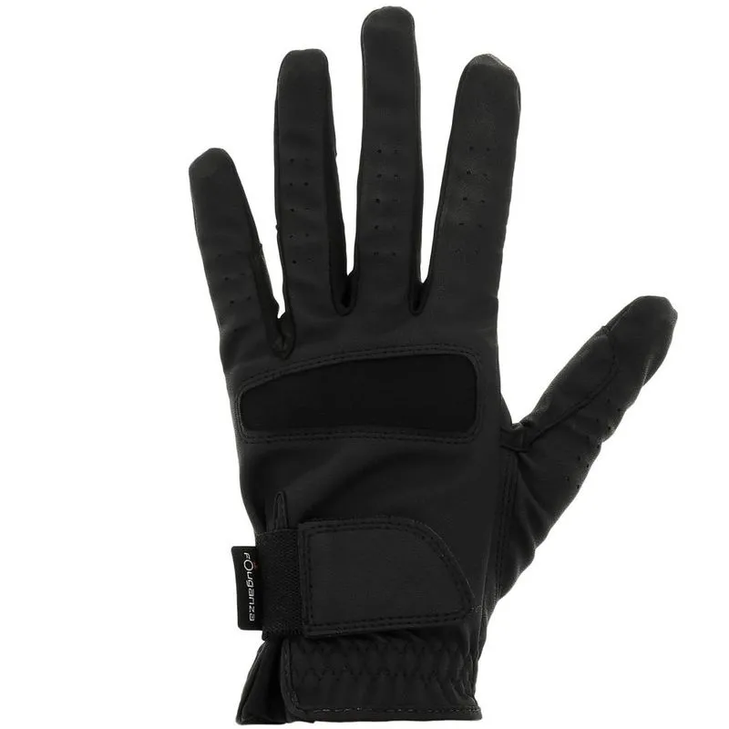 Luva Hipismo 500 FOUGANZA Preto GLOVES GRIPPY BLACK, XL