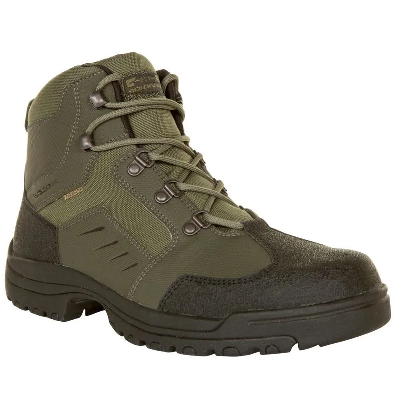 Botas Impermeáveis para Observação da Natureza 100 Solognac, marrom, 38 BR