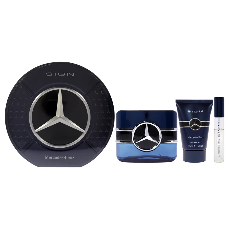 Mercedes Benz Mercedes-Benz Sign 2022 by Mercedes-Benz for Men - 3 Pc Gift Set 3.4oz EDP Spray, 0.33oz EDP Spray (Mini), 1.7oz Shower Gel 3 Pc Gift Set