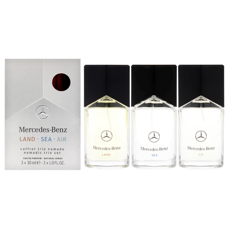 Mercedes Benz Mercedes Benz Lsa by Mercedes-Benz for Men - 3 Pc Gift Set 1.0oz Land EDP Spray, 1.0oz Sea EDP Spray, 1.0oz Air EDP Spray 3 Pc Gift Set