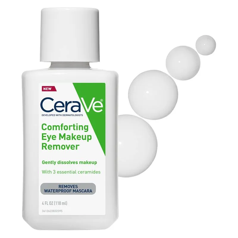Removedor De Maquiagem Cerave Eye Com Ácido Hialurônico E Ceramidas 120ml