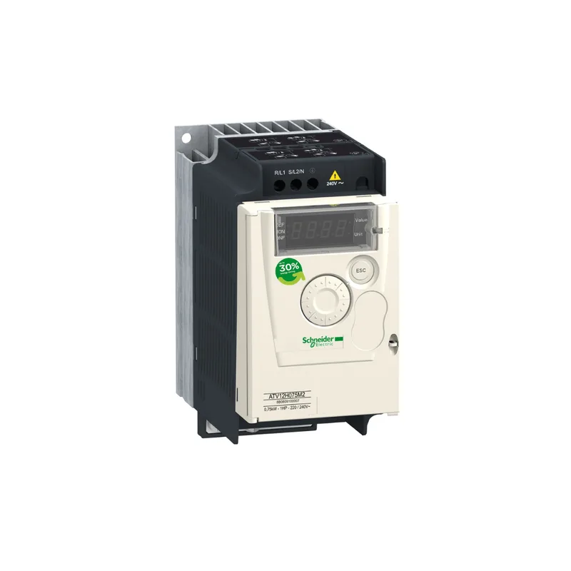 Inversor de Frequência 1,0CV 0,75KW 200 a 240V Monofásico IP20 Altivar 12 ATV12H075M2 Schneider Inversor de Frequência 1,0CV 240V 50/60HZ Monofásico ATV12H075M2 Schneider