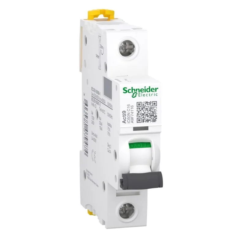 Disjuntor 1P 63A C 10Ka 230V Acti9 Ic60N A9F74163-Br Schneider