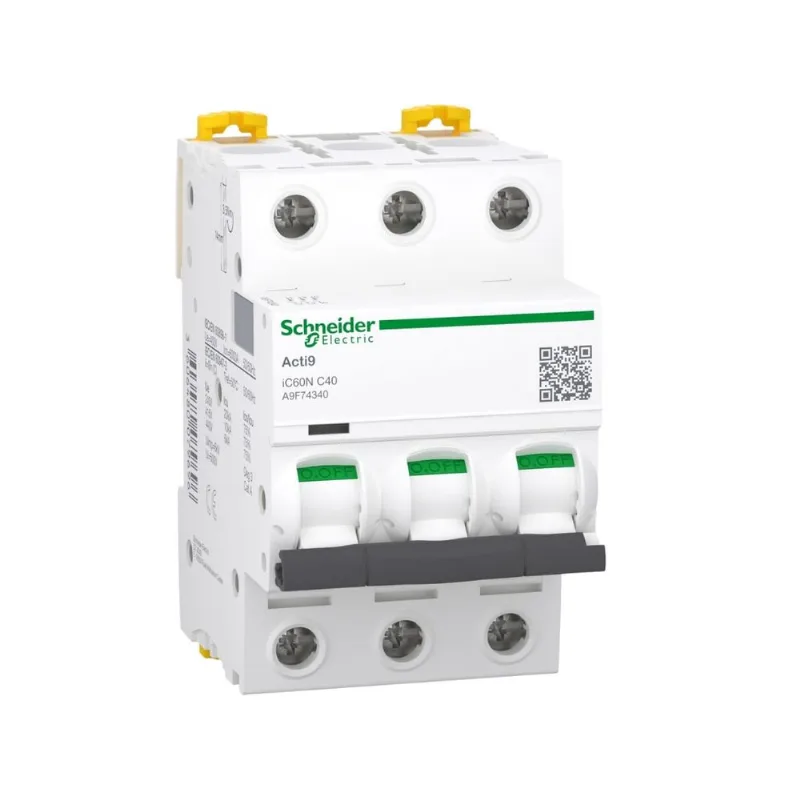 Disjuntor 3P 40A C 20Ka 230V Acti9 Ic60N A9F74340-Br Schneider