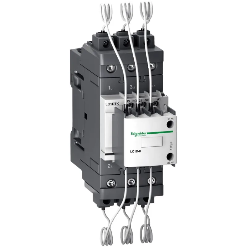 Contator p/ Comutação De Banco De Capacitores 220Vca 40Kvar/400V LC1DTKM7 - Schneider