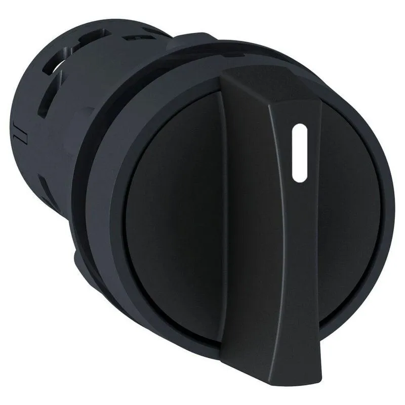 Botão Comutador Schneider Electric 22MM 3POS FIXAS 2NA para Comando Bivolt Preto