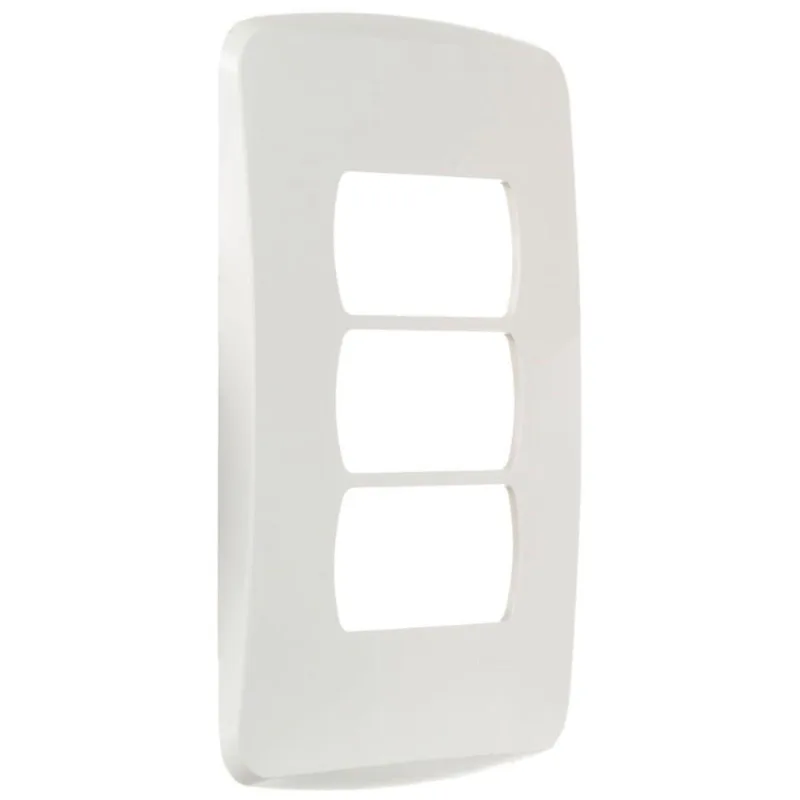 Placa 4x2 3 Postos Branca Miluz - S3b77130 - Schneider Placa 4x2 3 Posto Br Schneider S3b77130-miluz