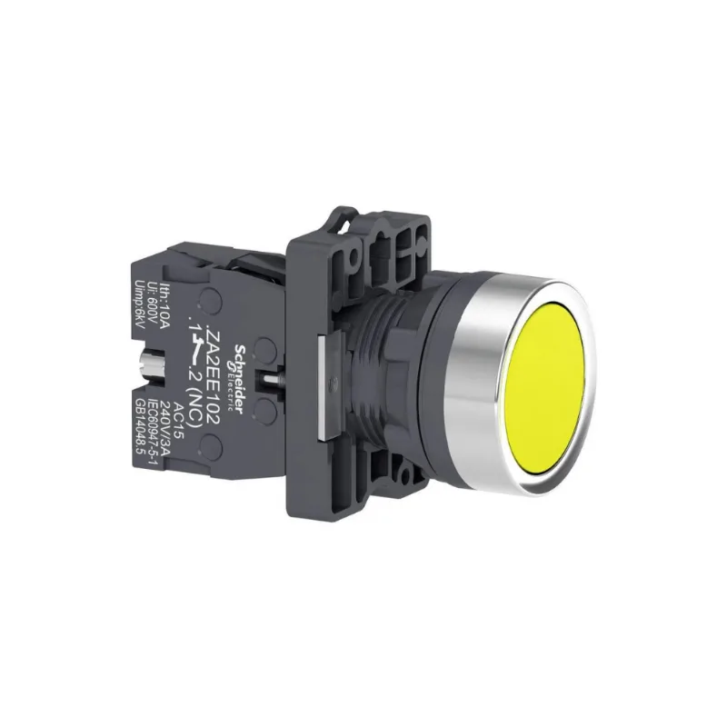 Botão 22Mm 1Na Amarelo Impulsão Xa2Ea51 Plástico Schneider