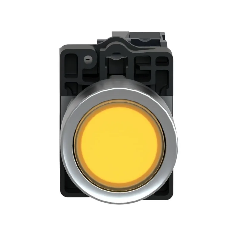 Botão 22Mm 1Na Led 220V Amarelo Iluminado Xa2Ew35M1 Plástico Schneider