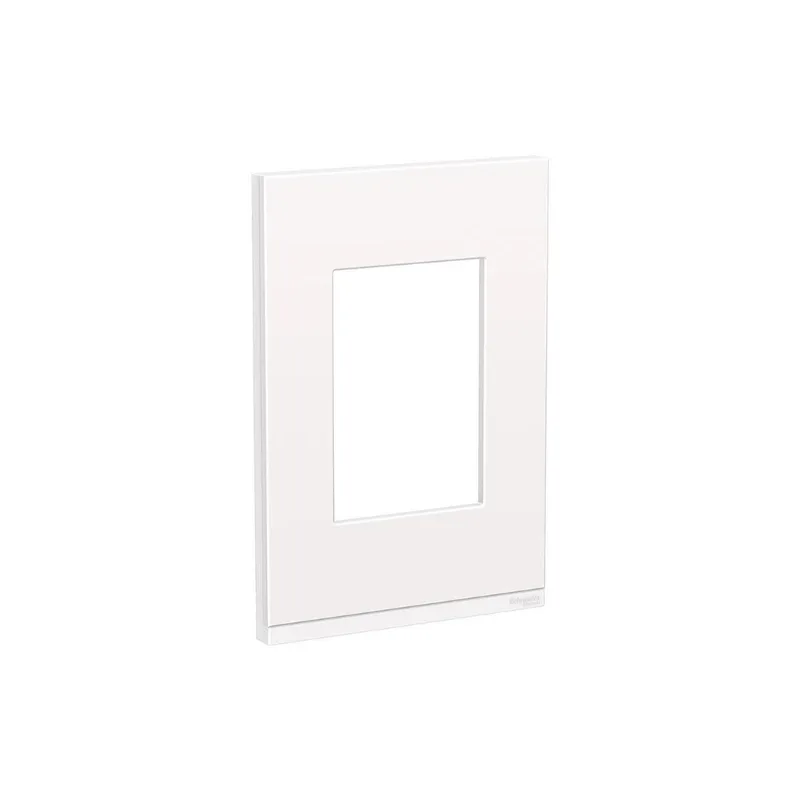 Placa 4X2 Para 3 Módulos Verticais Com Suporte Branco E Branco Fenix Orion Schneider