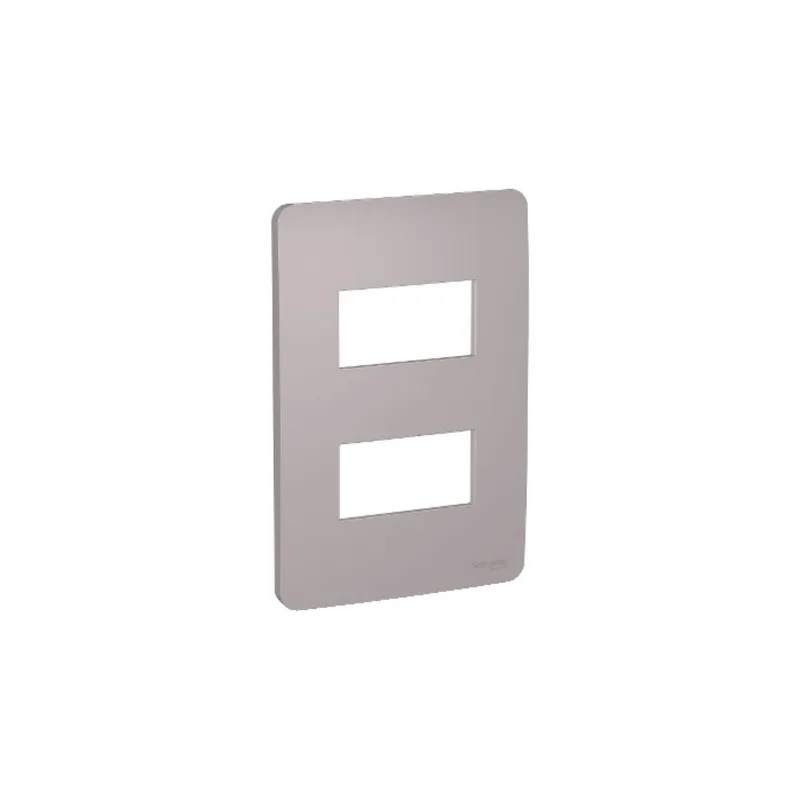 Placa 4X2 Para 2 Módulos S730121224 Axis Grey Orion Essence Schneider