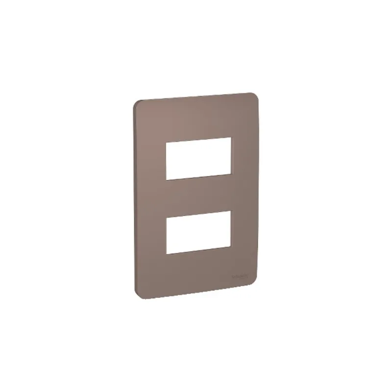 Placa 4X2 Para 2 Módulos S730121264 Planet Brown Orion Schneider