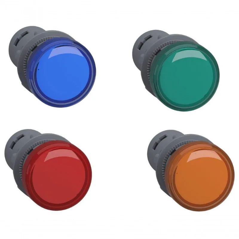 Sinalizador Monobloco 22mm com LED 220VCA Amarelo Modelo XA2EVM5LC Schneider Electric