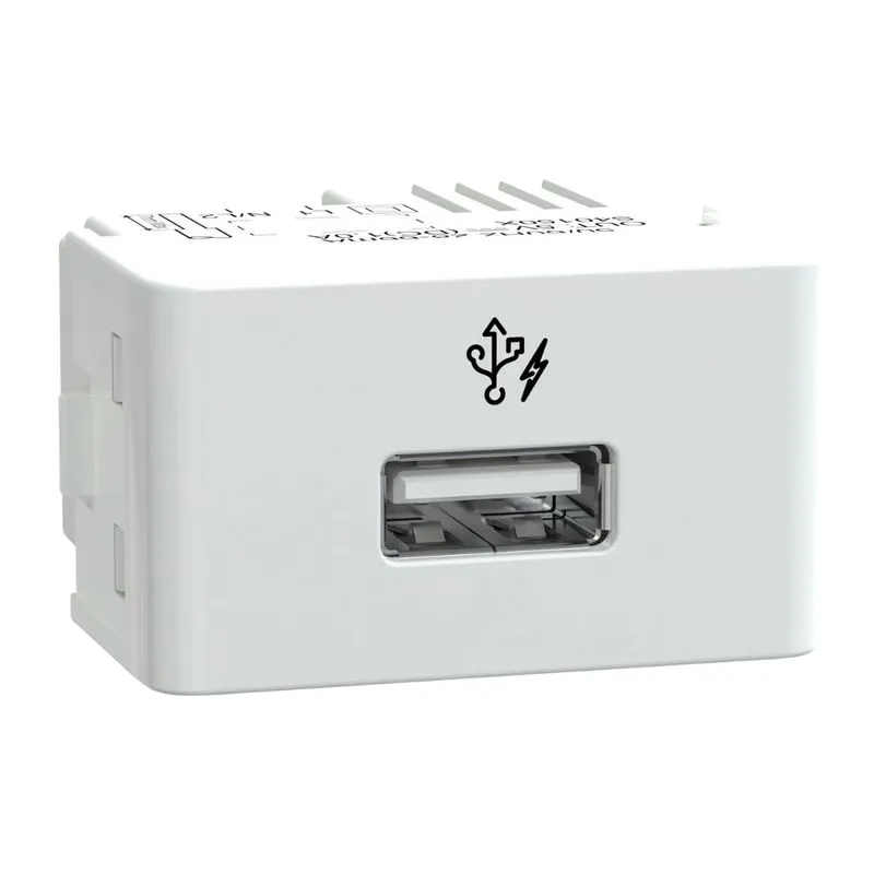 Módulo Carregador Usb-A S401500 Branco Brilhante Lunare Up Schneider