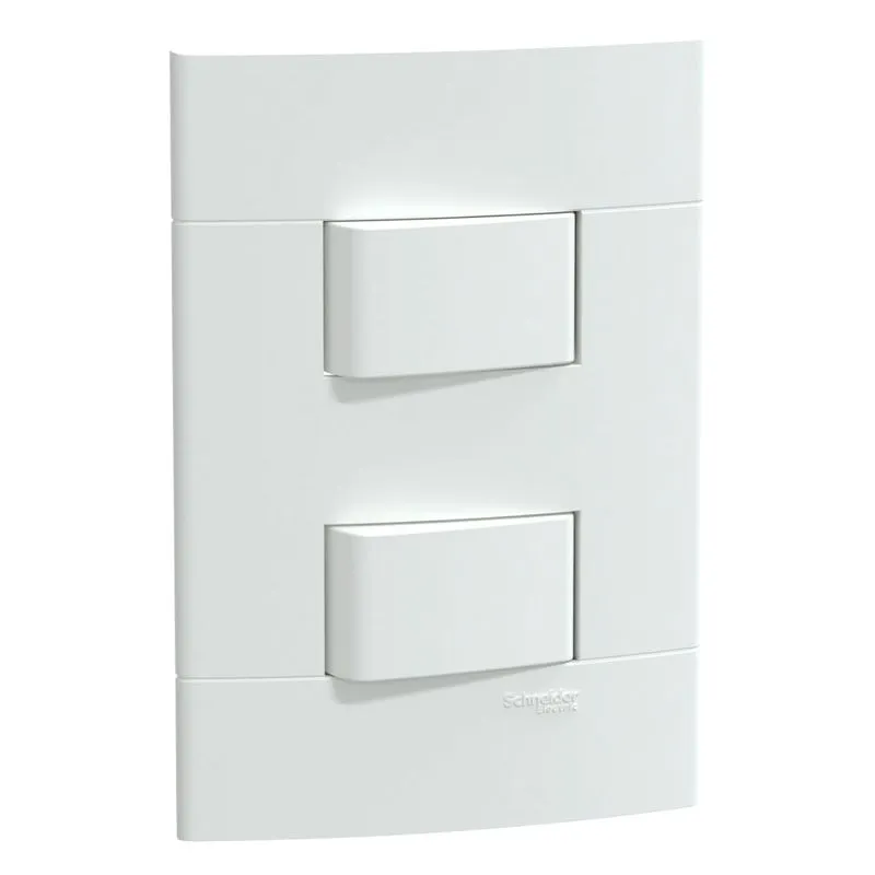 Conjunto Montado Interruptor Simples + Paralelo S412027 Branco Fosco Lunare Up Schneider