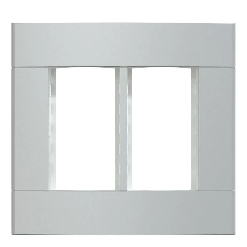 Placa 4X4 Para 3+3 Módulo+Suporte S421462 Alumínio Lunare Up Schneider