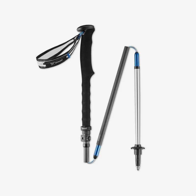 Par de Bastões para Trilha Compactos de Carbono Sprint Simond Preto, ÚNICO