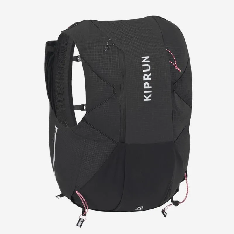 Mochila Unissex Trilhas Trail Running Ultra 15L Kiprun Preta, GG