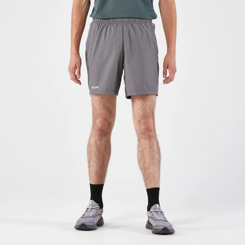 Short Masculino de Corida Dry 100 Kiprun Cinza Shorts Masculino de Corrida Run 100 Kalenji Cinza, M