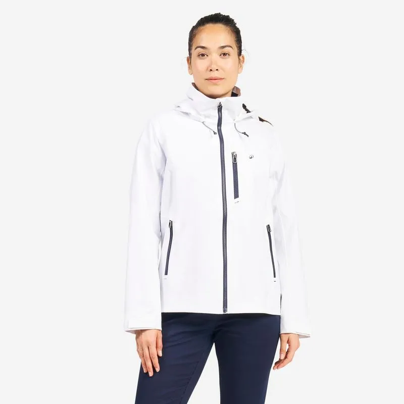Jaqueta Feminina de Vela Sailing 500 Impermeável Decathlon Branca - GG