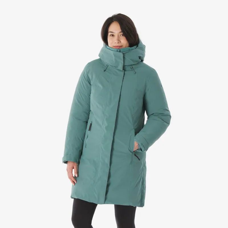 Parka Feminina de Trilha NH900 Plume -20 Quechua Verde Parka feminina impermeável para caminhadas -20°C, NH900 Plume verde, P