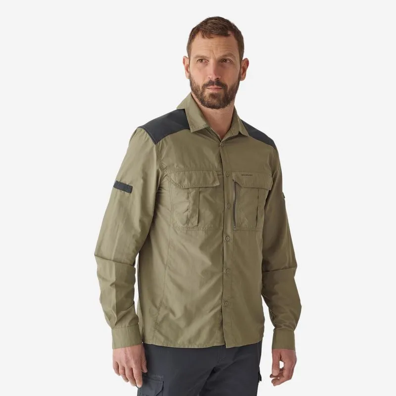 Camisa verde 520 de manga longa respirável e leve, 6G