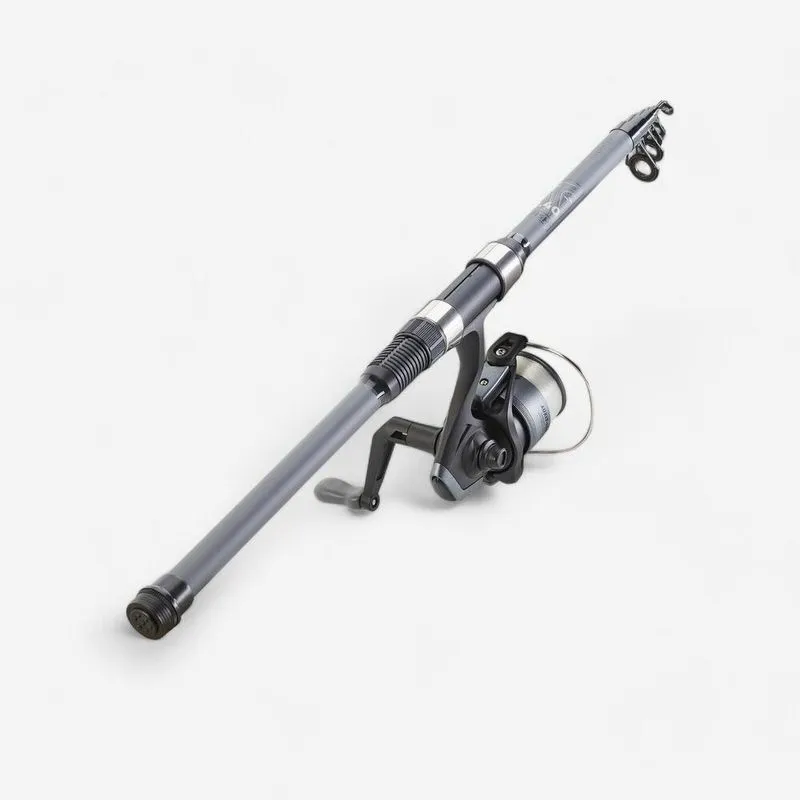 Conjunto de Pesca Natureza UFish 2.40m Caperlan Cinza - TAMANHO ÚNICO