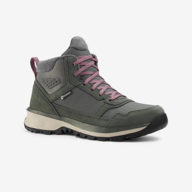 Botas de caminhada - NH500 Mid Couro WP - Mulher, 40 BR