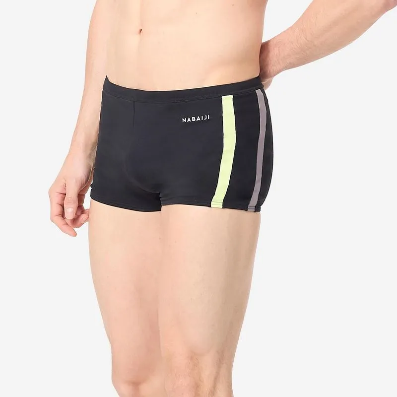Sunga Boxer Masculina Negombo 500 Nabaiji Preta Calções de banho natação boxers NEGOMBO Homem Preto/amarelo, 50