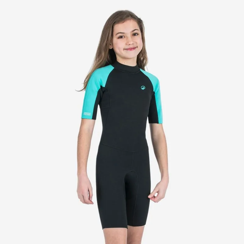 Roupa de mergulho Infantil Curta Yulex de borracha natural de 1,5mm Decathlon Preta shorty 1,5mm Criança - YULEX100 ®a, 131-140cm 8-9A