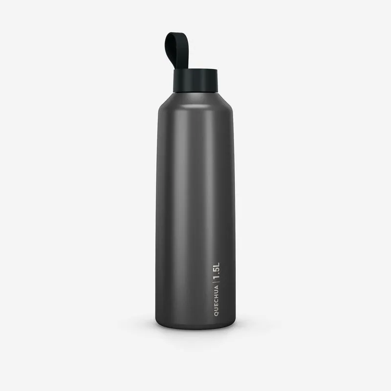 Garrafa de Água de Aço Inoxidável 1.5l Quechua Preto - UNICO