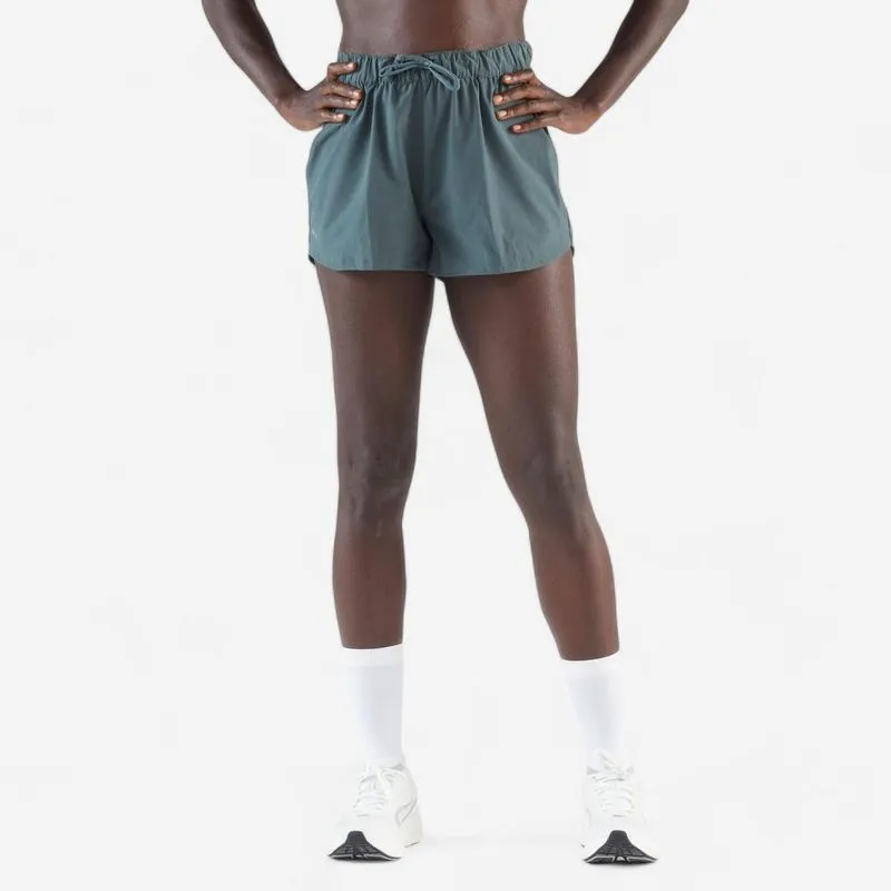 Shorts Feminino Corrida & Trilha Run 500 Dry Kiprun Verde Escuro, S