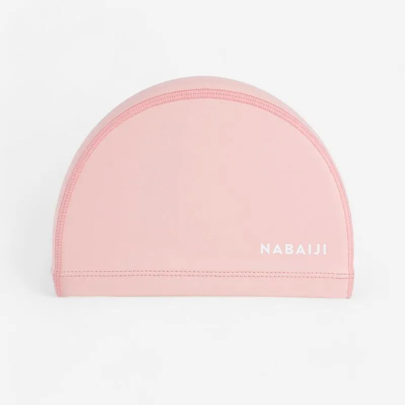 Touca de Natação de Malha Revestida - Tecido Liso - Tamanho S - Rosa, P 53-56cm
