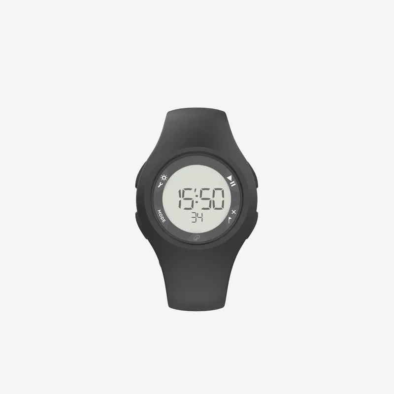 Relógio Cronômetro de Corrida W200 S Decathlon Preto, ÚNICO