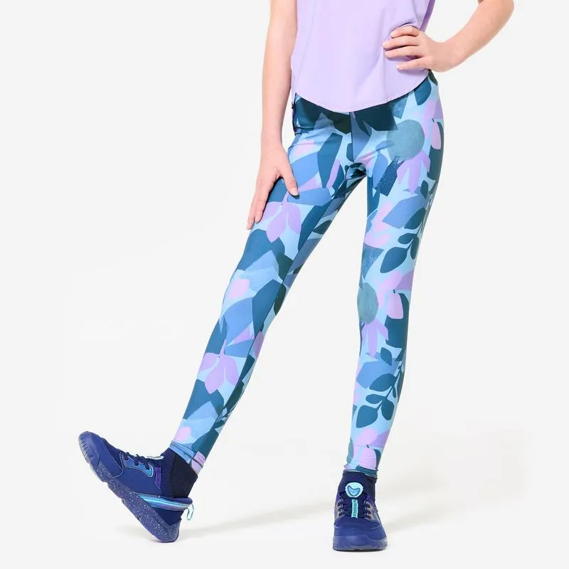 Legging Infantil de Ginástica Ultra Light Domyos Azul - 12-13 ANOS