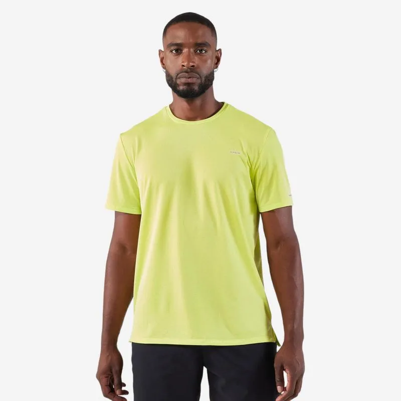 Camiseta Masculina de Corrida Run Dry 500 Kiprun Amarela Camiseta Masculina de Corrida Run 500 Dry, 3G
