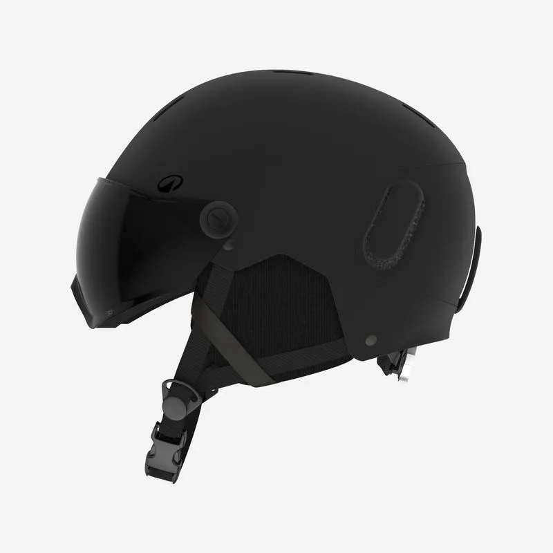 Capacete de Esqui PST150 com viseira adulto Wedze Preto Capacete de ski com viseira adulto - PST 150 preto, 59-62 cm