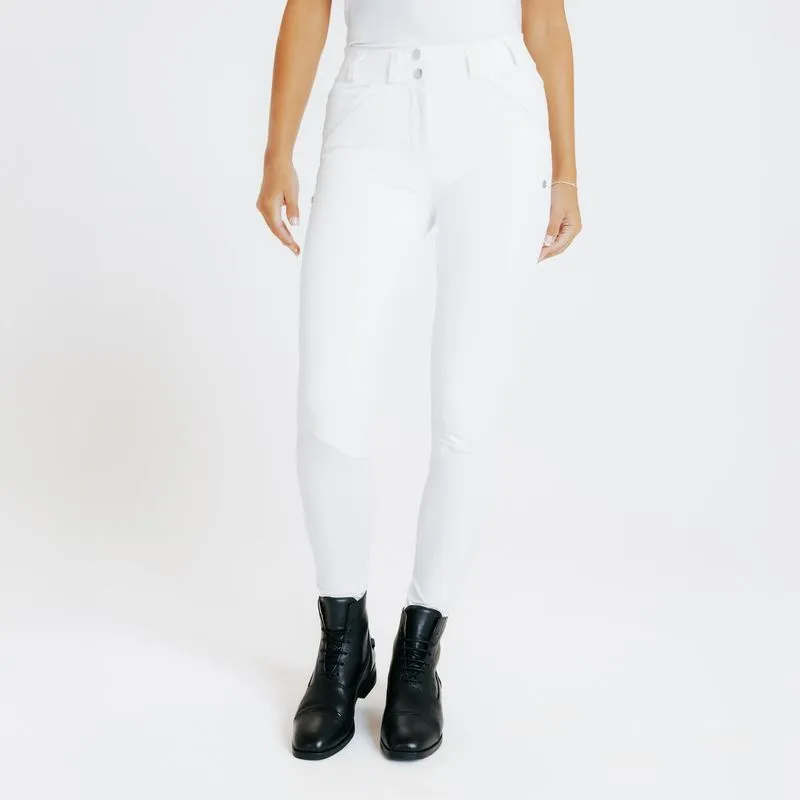 Culote feminino de prova de aderência total - 900 branco, S