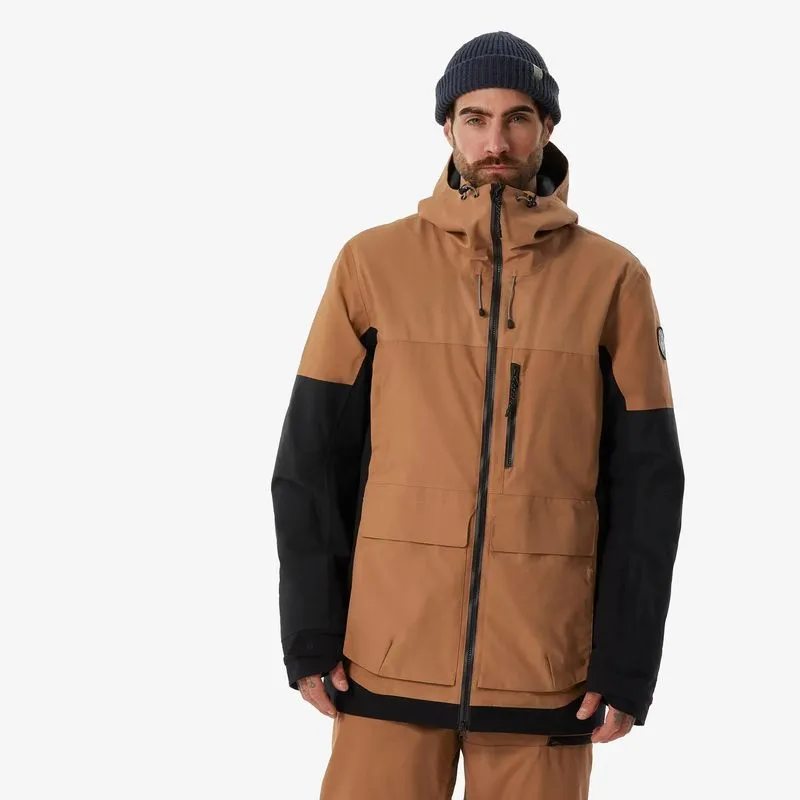 Jaqueta Masculina de Esqui e Snowboard 500 Dreamscape Marrom Jaqueta Masculina de Snowboard 500 Dreamscape Marrom, G