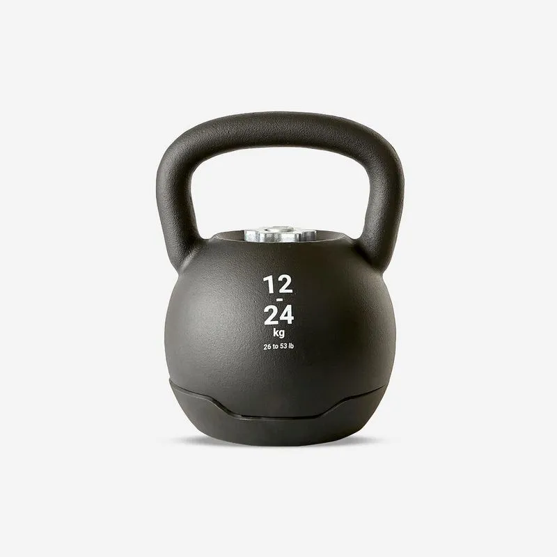 Kettlebell de Treino Ajustável Corength Preto, ÚNICO