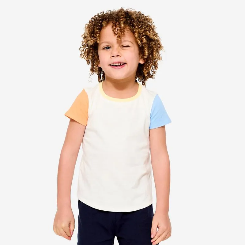 Camisa Infantil de Ginástica 100 Domyos Branca - 3-4 ANOS