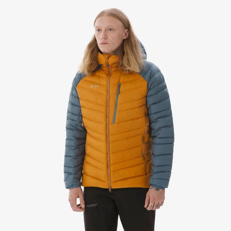 Jaqueta Masculina de Plumas para Alpinismo Simond Amarela, 3G
