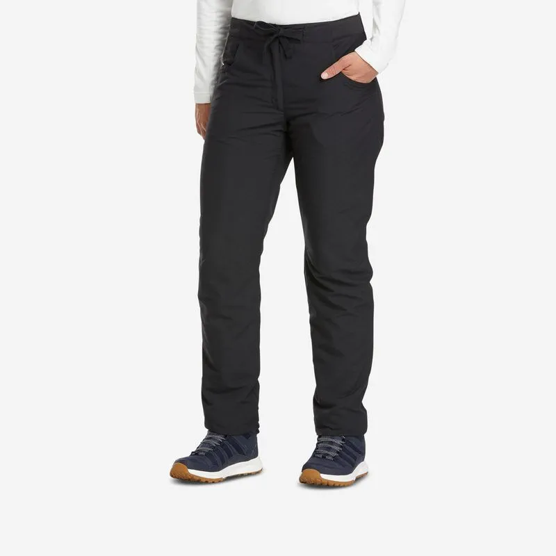Calça Feminina de Trilha Térmica NH100 Quechua preta. Calça Feminina Fleece para Trilha NH100 Quechua Preta, 14 (L31)