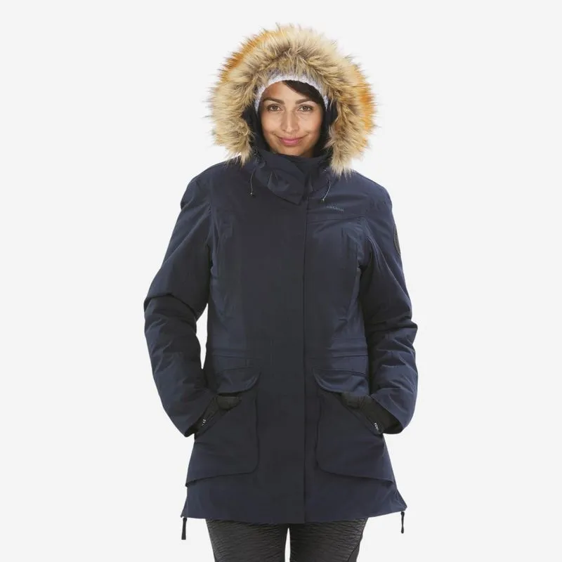 Casaco Feminino de Trilha SH500 Ultra Warm Parka Quechua Azul Marinho - 3G